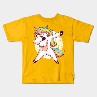 Funny Dabbing Unicorn Cute Gift For Girls Kids T-Shirt